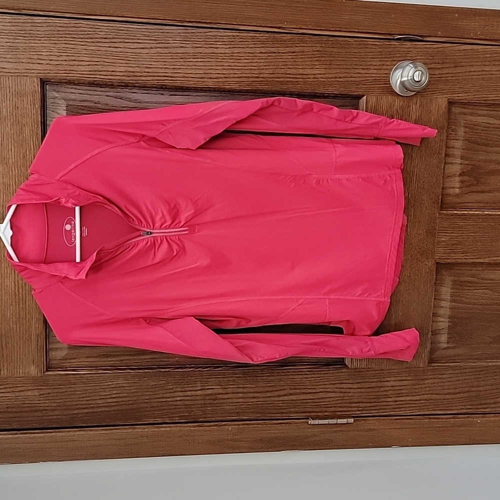 Pink 3/4 zip top